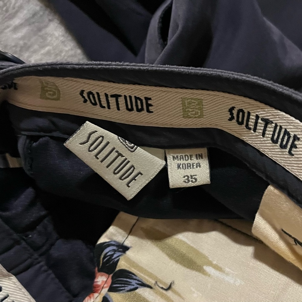 Men’s Navy Blue Dress Shorts by Solitude